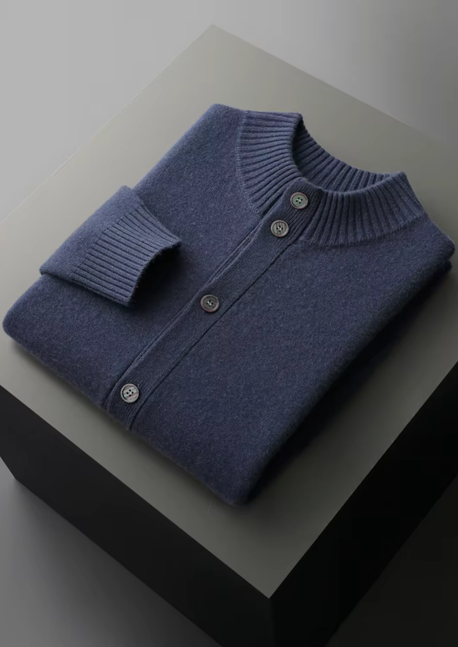 PREMIUM CASHMERE BUTTON CARDIGAN